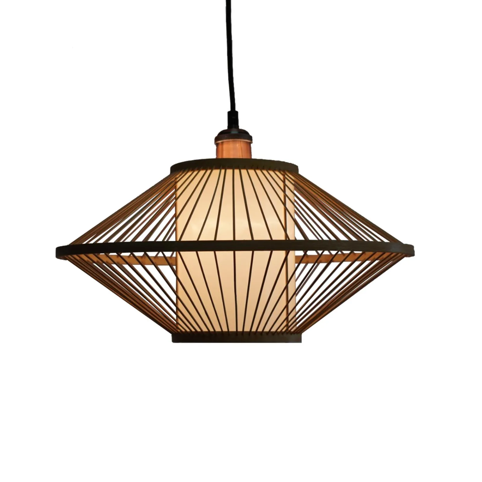 Clearance Abat-jour DA NANG coloris bambou 20 x 40 cm - 4MURS Suspensions