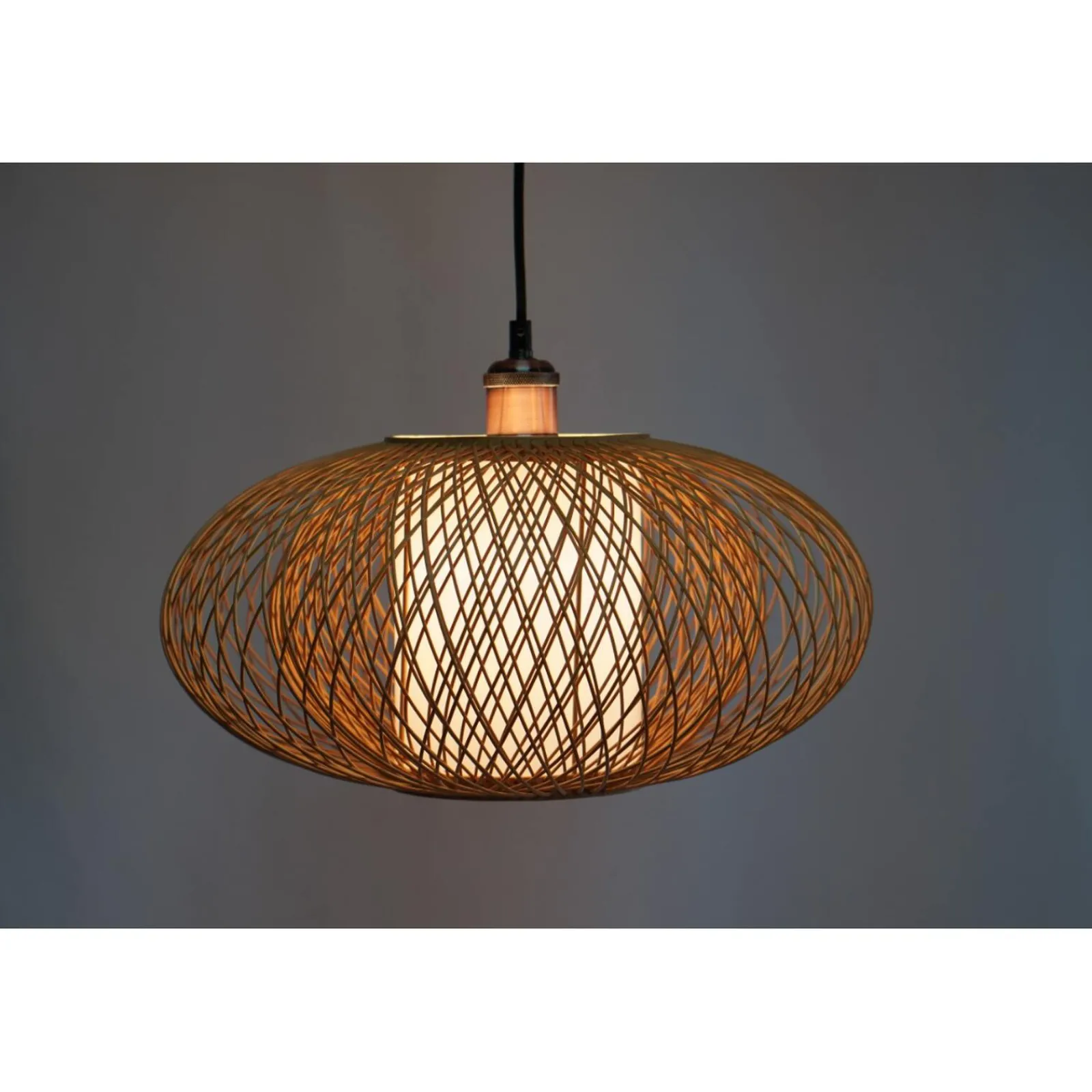 Outlet Abat-jour SARAH coloris bambou 25 x 40 cm - 4MURS Suspensions