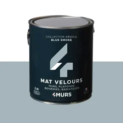 Fashion Peinture Peinture blue smoke Mat 2,5 L - 4MURS Peintures