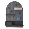 Best Etagère métallique BRADY Noir / bleu / bois - 4MURS Meubles De Rangement