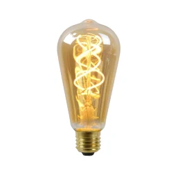Hot Ampoule LED E27 25W POIRE TORSADE AMBRÉ DIMABLE jaune 14,6 x 6,4 cm Ampoules