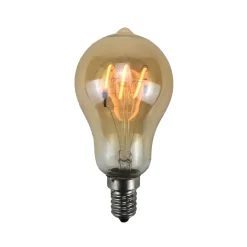 Best Ampoule LED GLOBE AMBRÉ FILAMENT 25W E14 jaune 9,6 x 4,8 cm - 4MURS Ampoules