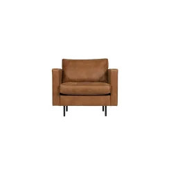 Hot BePure Fauteuil RODEO coloris COPA COGNAC capitonné - 4MURS Fauteuils