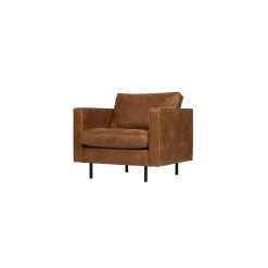 Hot BePure Fauteuil RODEO coloris COPA COGNAC capitonné - 4MURS Fauteuils