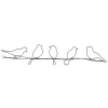 Discount Bijou de mur BIRDS 65 x 19 cm - 4MURS Objets Muraux
