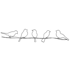 Discount Bijou de mur BIRDS 65 x 19 cm - 4MURS Objets Muraux
