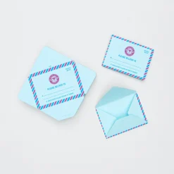 Outlet Bloc note MINI-COURRIER coloris bleu - 4MURS Papeterie Et Livres