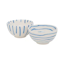 Outlet Bol BLUYA coloris blanc / bleu - 4MURS Arts De La Table