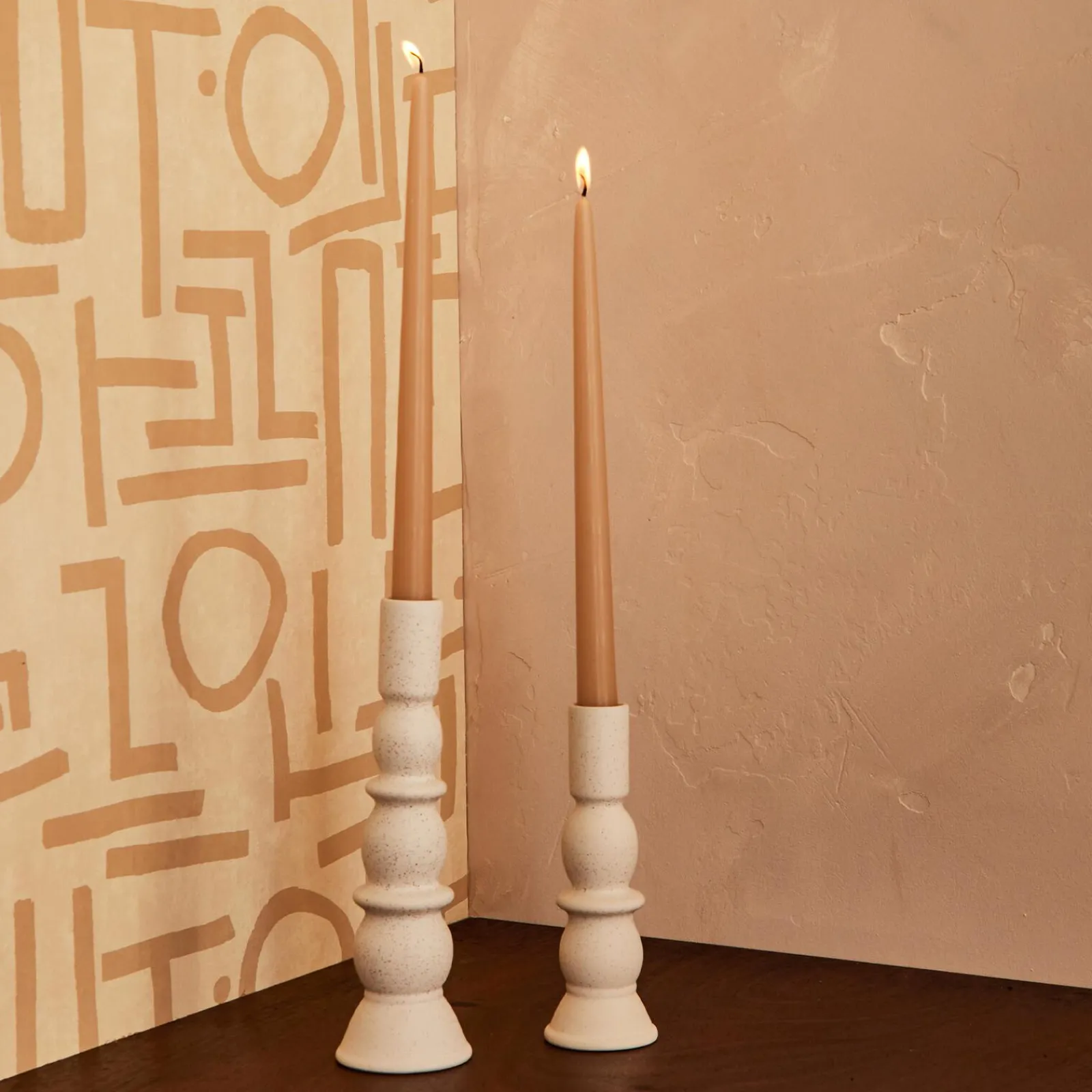 Sale Bougeoir GLAZE coloris blanc cassé - 4MURS Bougies Et Senteurs