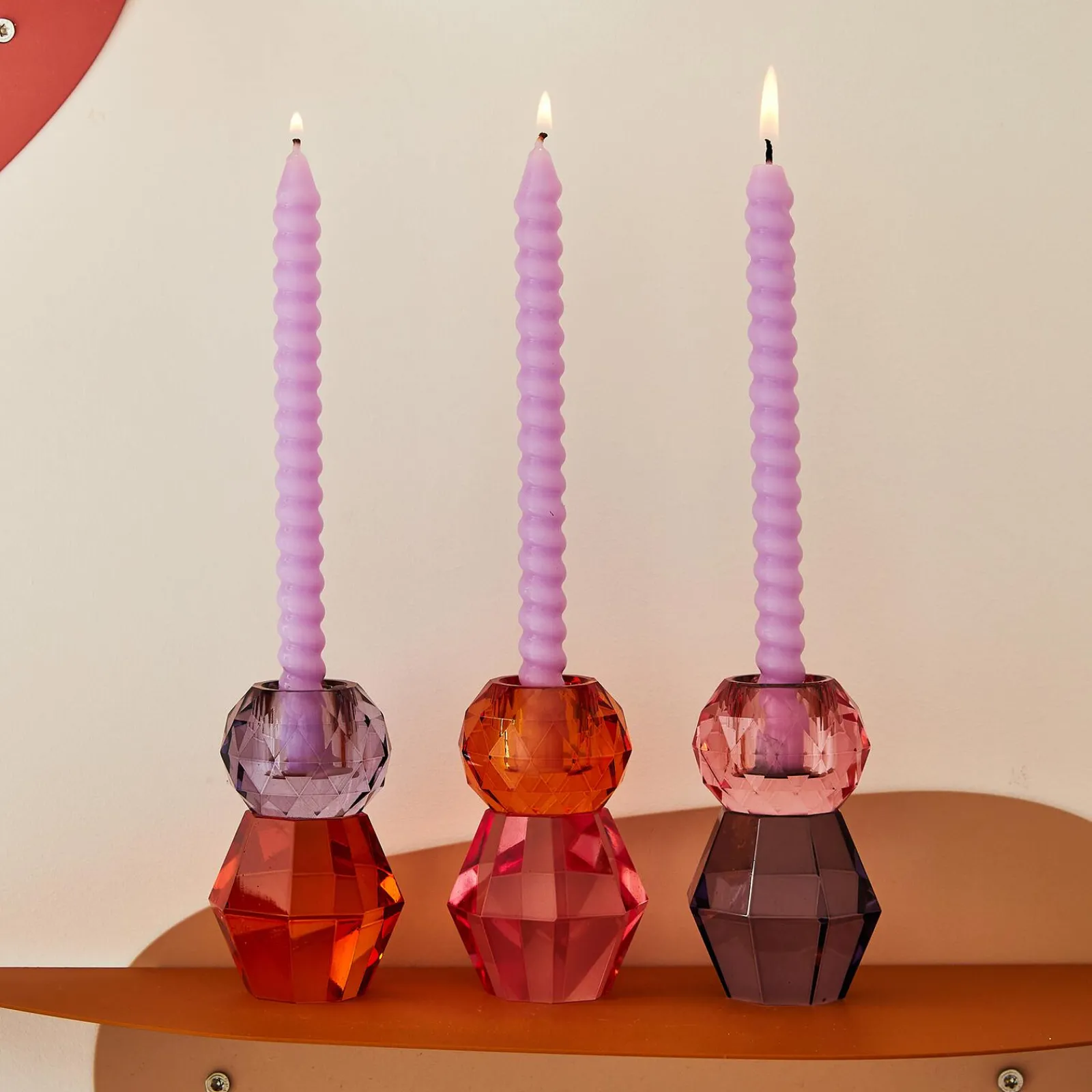 Hot Bougeoir KOLLONI coloris Orange, violet, rose - 4MURS Bougies Et Senteurs
