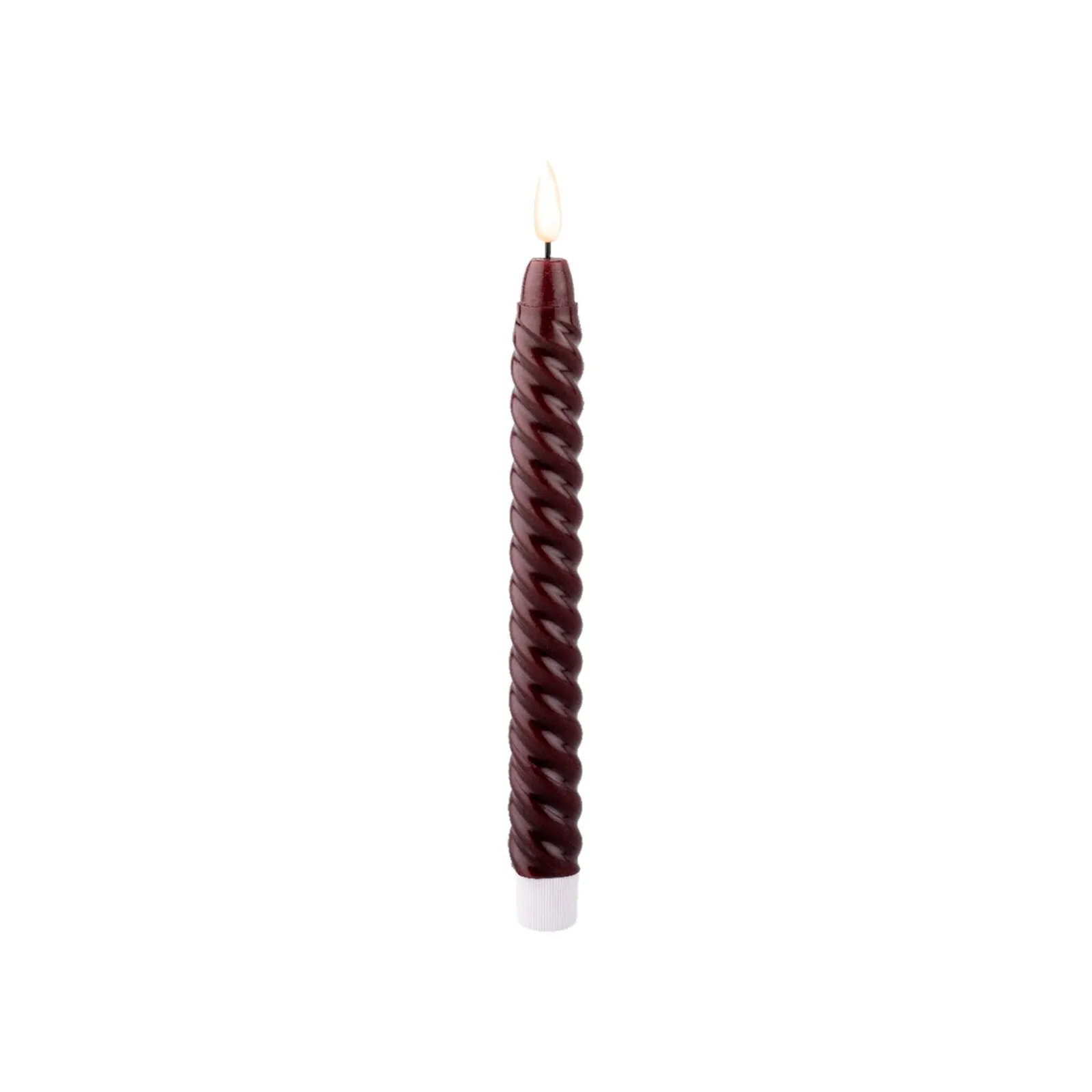 Hot Bougie LED VOLUTA coloris bordeaux diamètre 2 cm - 4MURS Bougies Et Senteurs