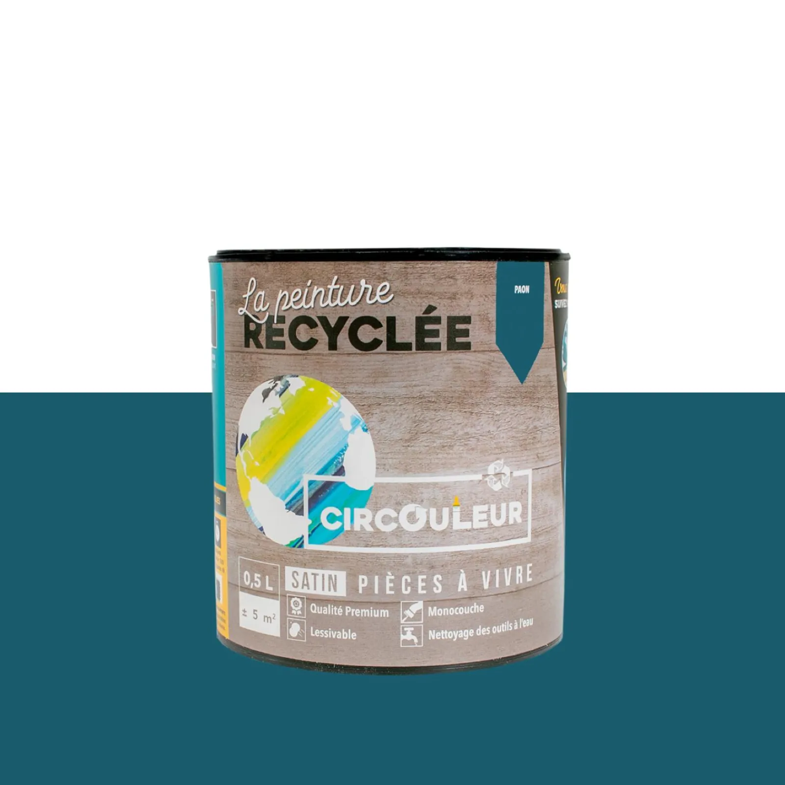 Sale Peinture Peinture paon Satiné 0,5 L - 4MURS Peintures