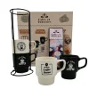 Outlet Coffret tasses CAFÉS & DOUCEURS coloris noir et blanc - 4MURS Arts De La Table