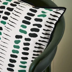 Online Housse de coussin ALAIA noir & vert 40 x 40 cm - 4MURS Coussins