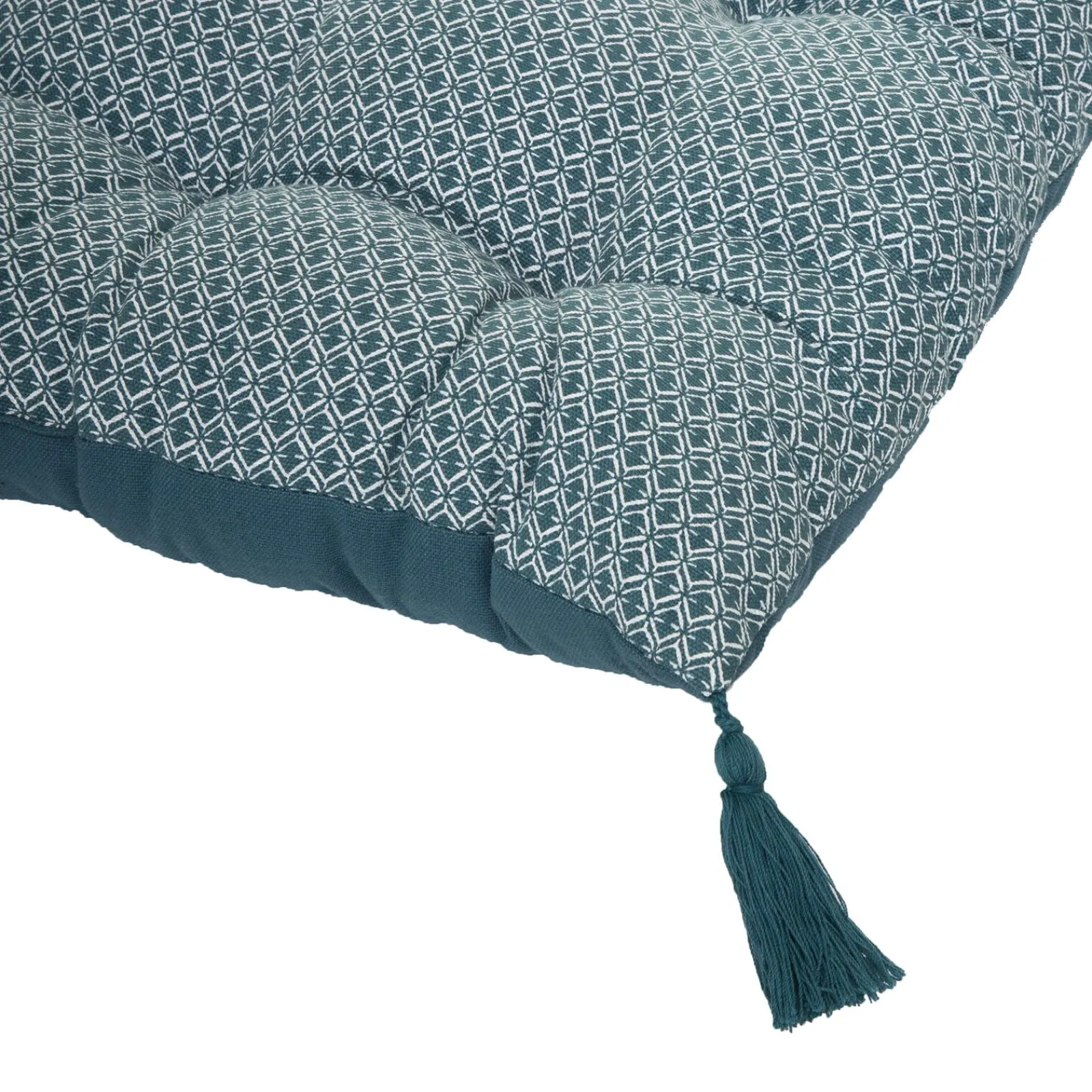 Clearance Coussin de sol OTTO coloris bleu canard 60 x 120 cm - 4MURS Coussins