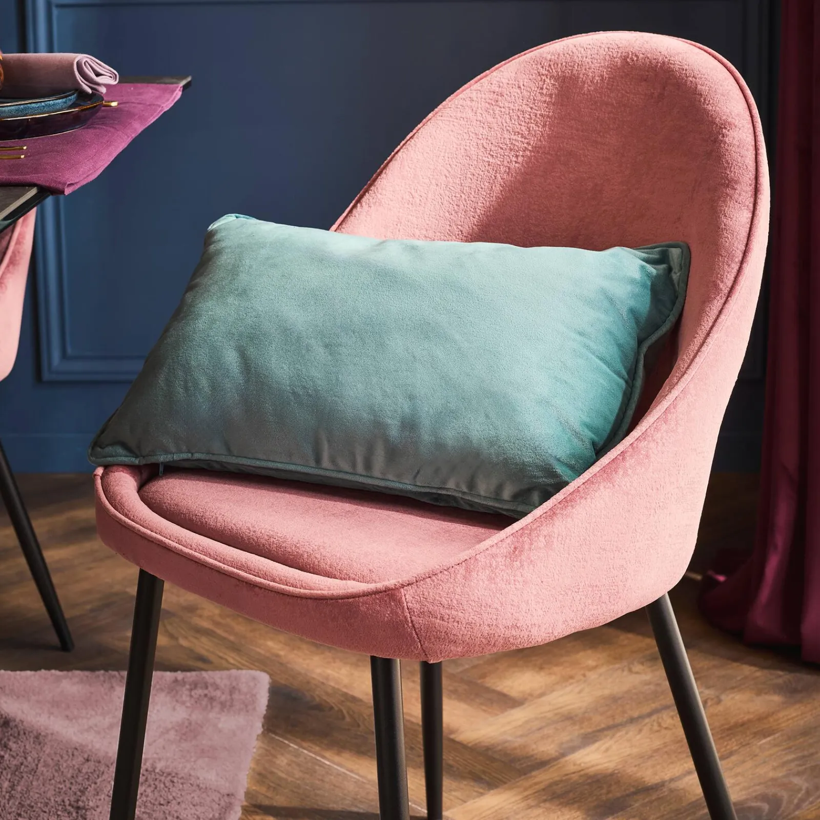 Discount Coussin FYN coloris vert émeraude 30 x 50 cm - 4MURS Coussins