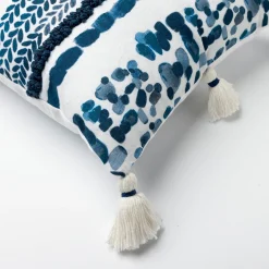 Clearance Coussin GABBY coloris bleu 40 x 60 cm - 4MURS Coussins