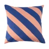 Fashion Coussin GATSBY coloris bleu/pêche 45 x 45 cm - 4MURS Coussins