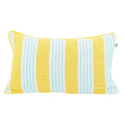 Fashion Coussin GRASSO coloris jaune/bleu 30 x 50 cm - 4MURS Coussins