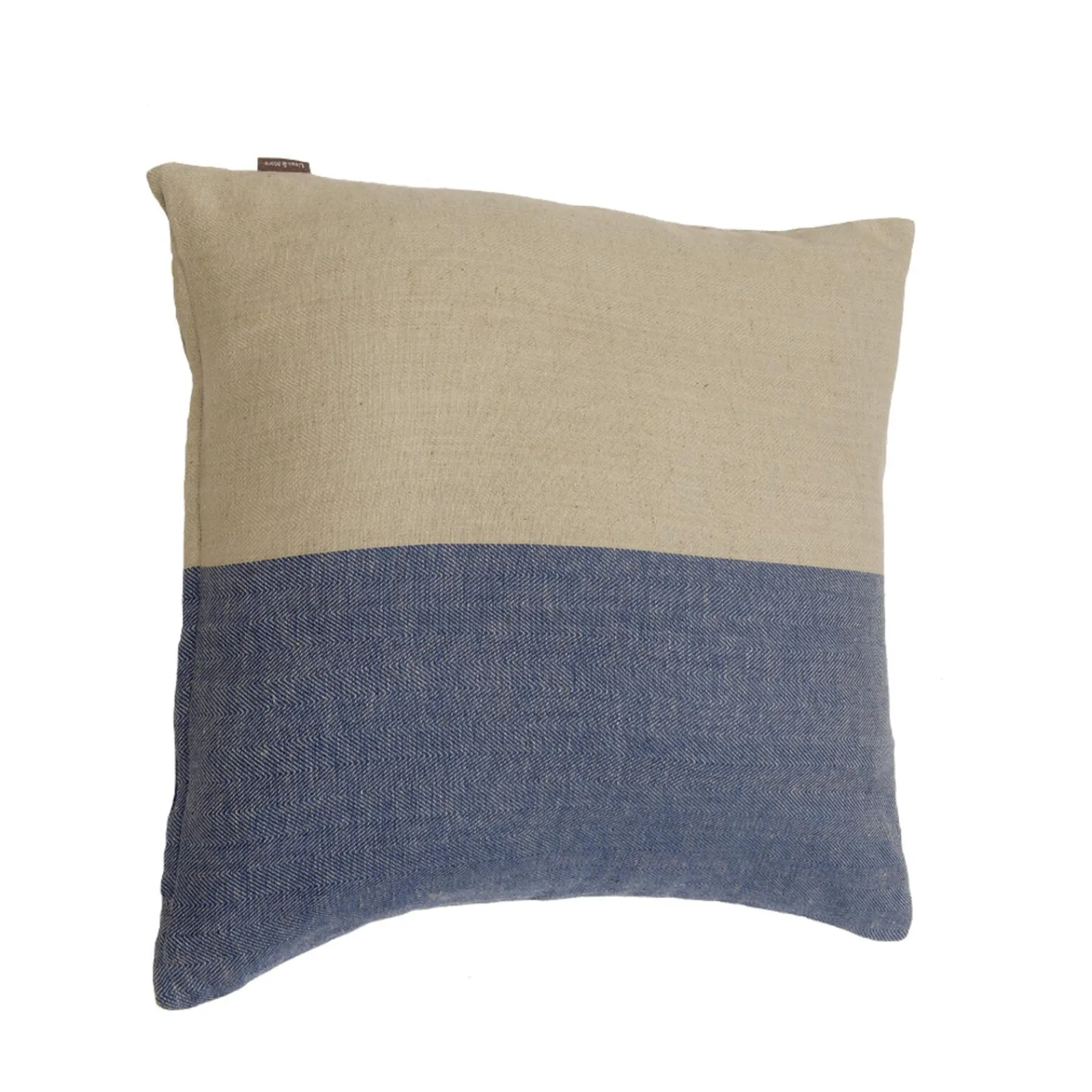 Hot Coussin HALF coloris navy/beige 45 x 45 cm - 4MURS Coussins