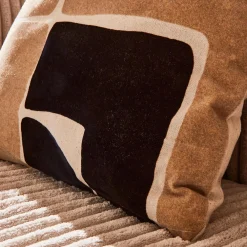 Outlet Coussin KUBU coloris noir/beige 50 x 50 cm - 4MURS Coussins