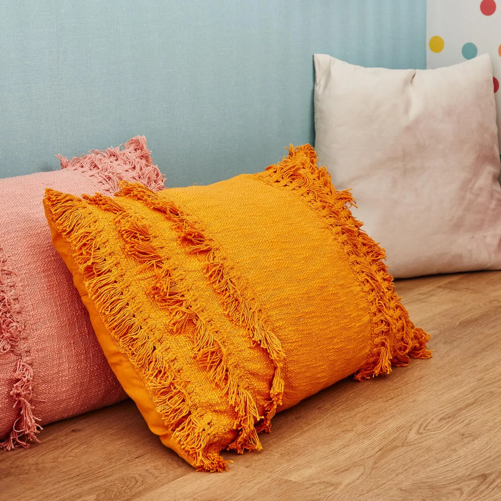 Online Coussin LARA coloris jaune 40 x 60 cm - 4MURS Coussins