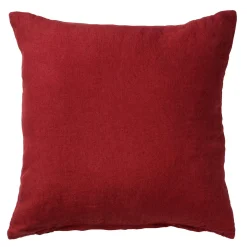 Sale Coussin LINHA coloris rouge merlot 45 x 45 cm - 4MURS Coussins