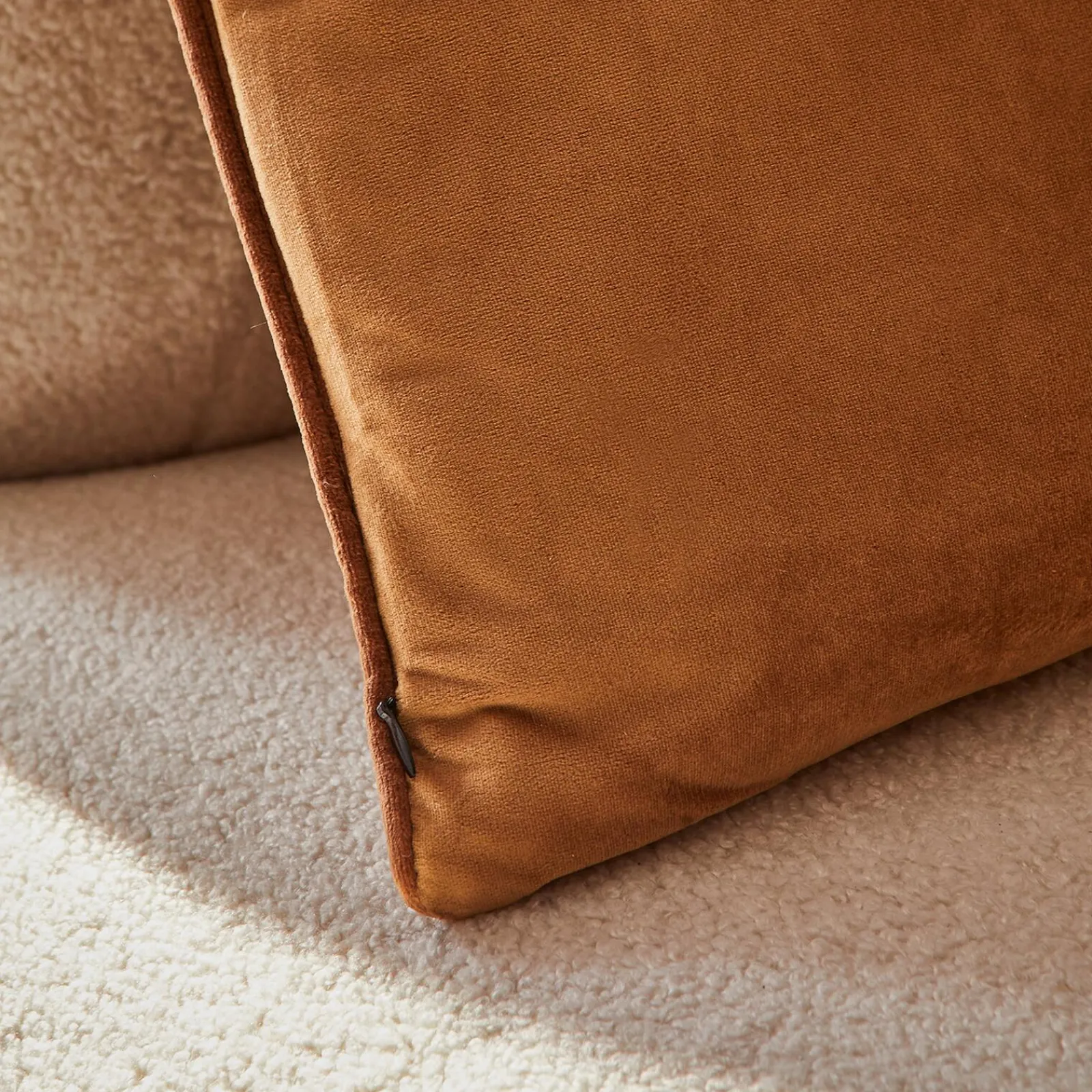 Discount Coussin RIVA coloris cognac 45 x 45 cm - 4MURS Coussins