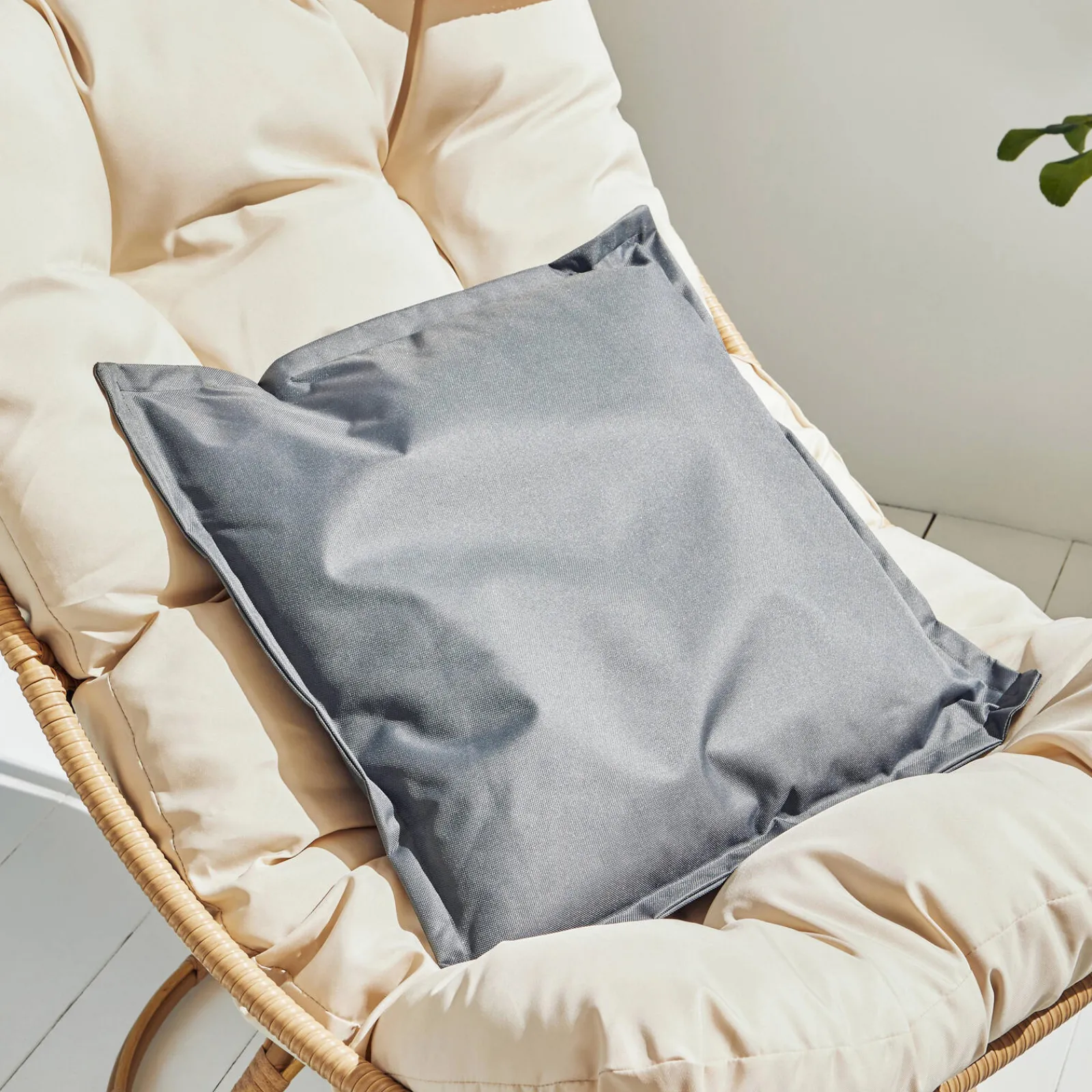 Sale Coussin RYA coloris gris 50 x 50 cm - 4MURS Coussins