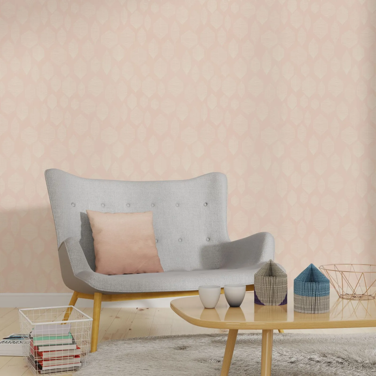 Discount Coussin VELVET coloris rose blush 45 x 45 cm - 4MURS Coussins