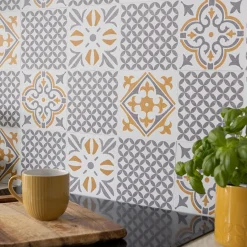 New Revêtement adhésif MINI WALL TILES NADIA GOLD or - 4MURS Revêtements Muraux
