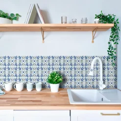 Online Revêtement adhésif MINI WALL TILES CUBIA BLUE bleu - 4MURS Revêtements Muraux