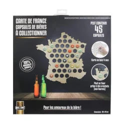 New Déco murale MAP BIERE coloris bois - 4MURS Objets Muraux