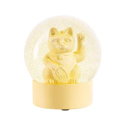 New Boule à neige LUCKY GLOBE CAT coloris jaune - 4MURS Objets Déco
