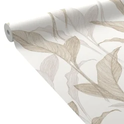 Sale Papier peint intissé MARJORY blanc et doré - 4MURS Papiers Peints