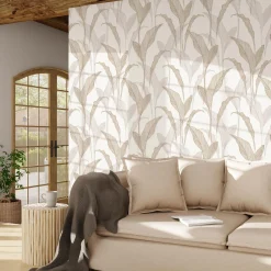 Sale Papier peint intissé MARJORY blanc et doré - 4MURS Papiers Peints