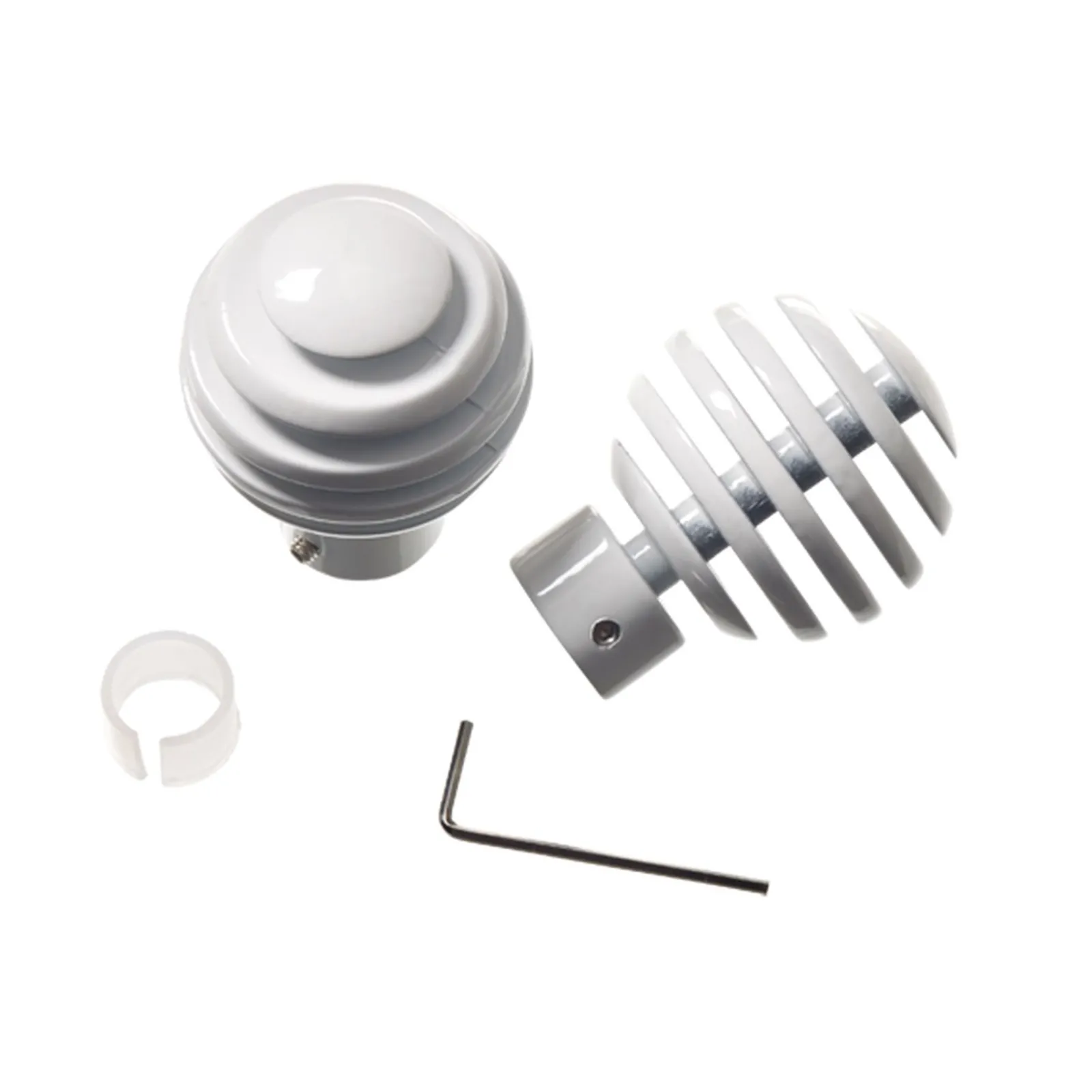 Online Embout HOWLITE coloris blanc - 4MURS Voilages, Vitrages, Stores Et Accessoires