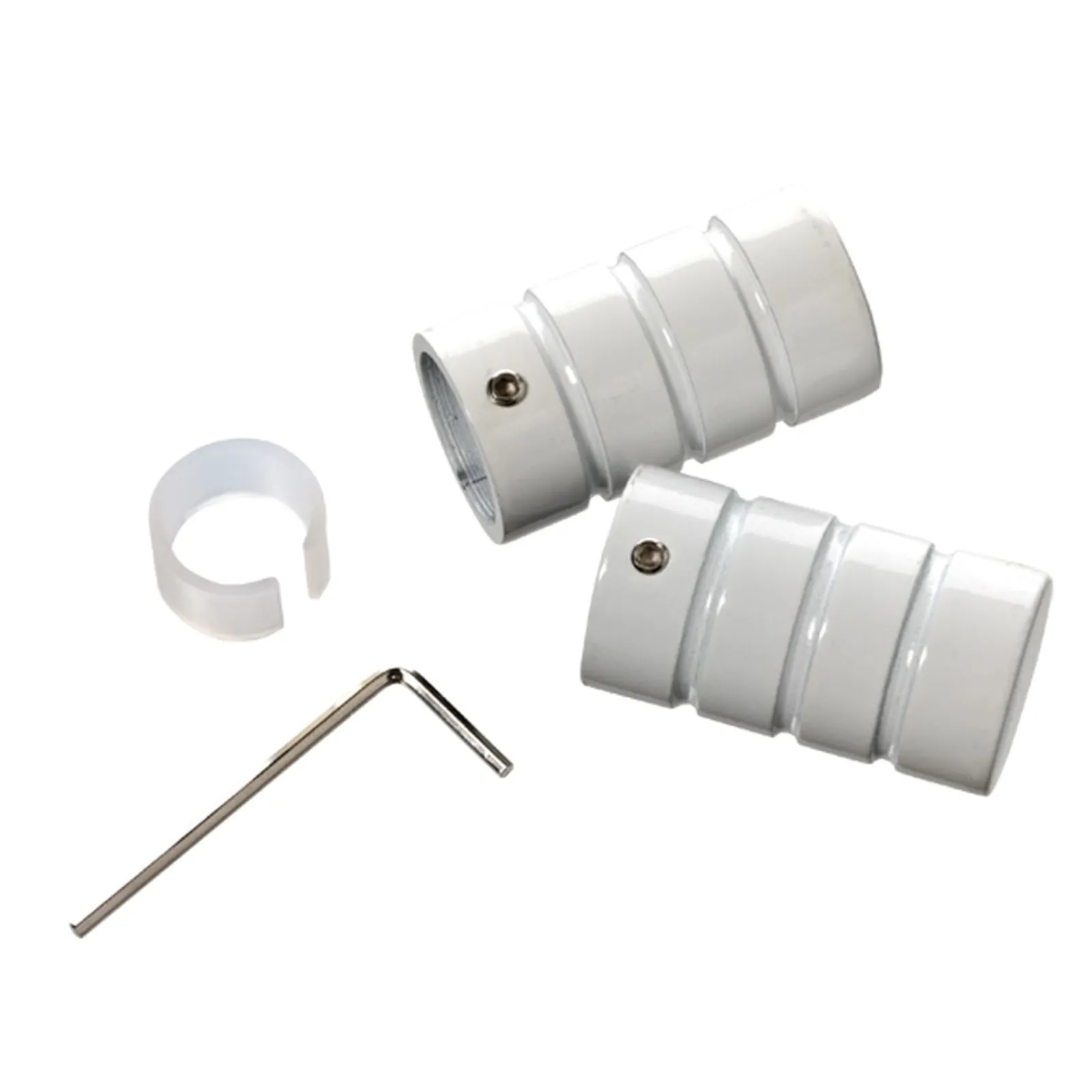 Online Embout HOWLITE coloris blanc - 4MURS Voilages, Vitrages, Stores Et Accessoires
