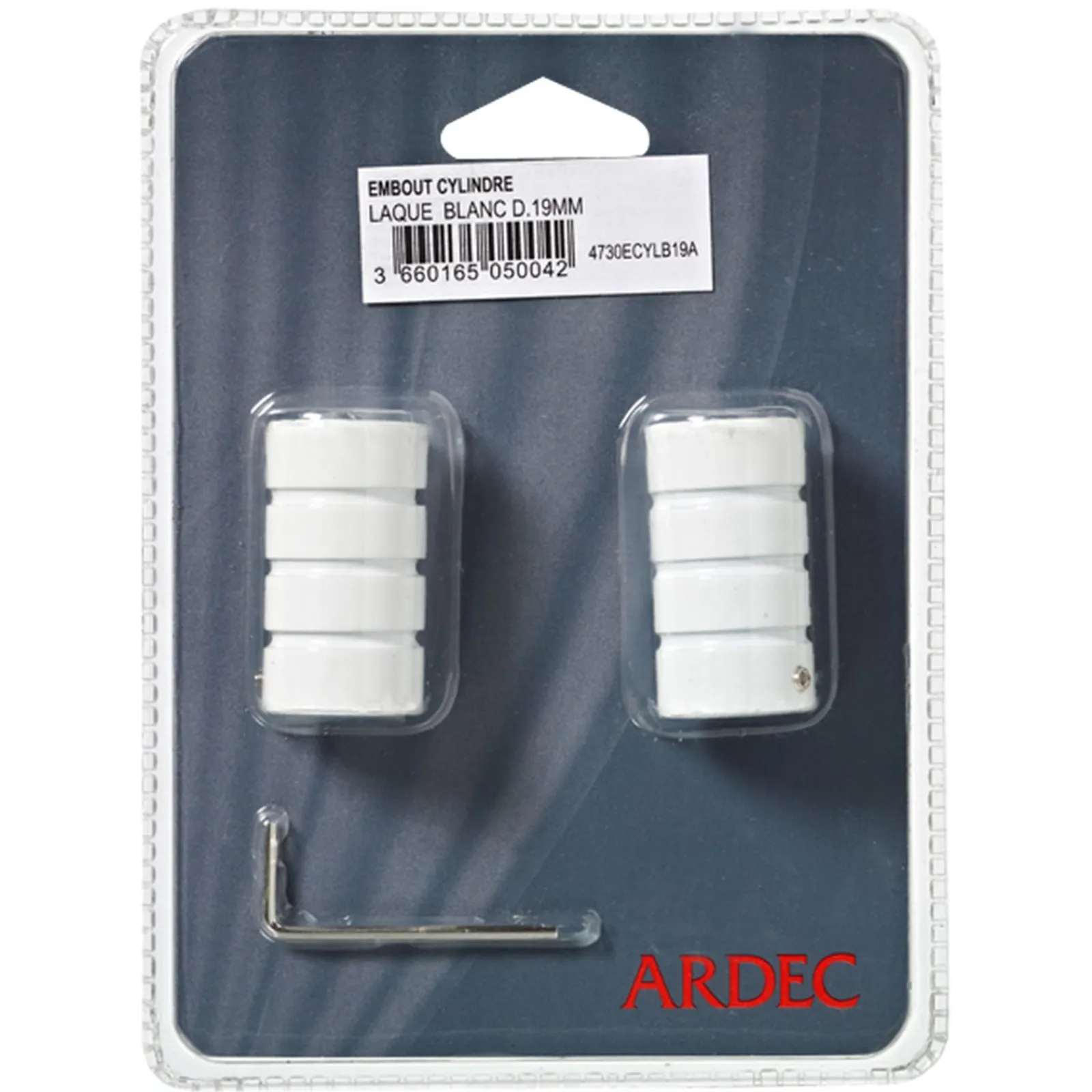Online Embout HOWLITE coloris blanc - 4MURS Voilages, Vitrages, Stores Et Accessoires