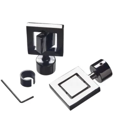 Fashion Embout ONYX coloris noir miroir - 4MURS Voilages, Vitrages, Stores Et Accessoires