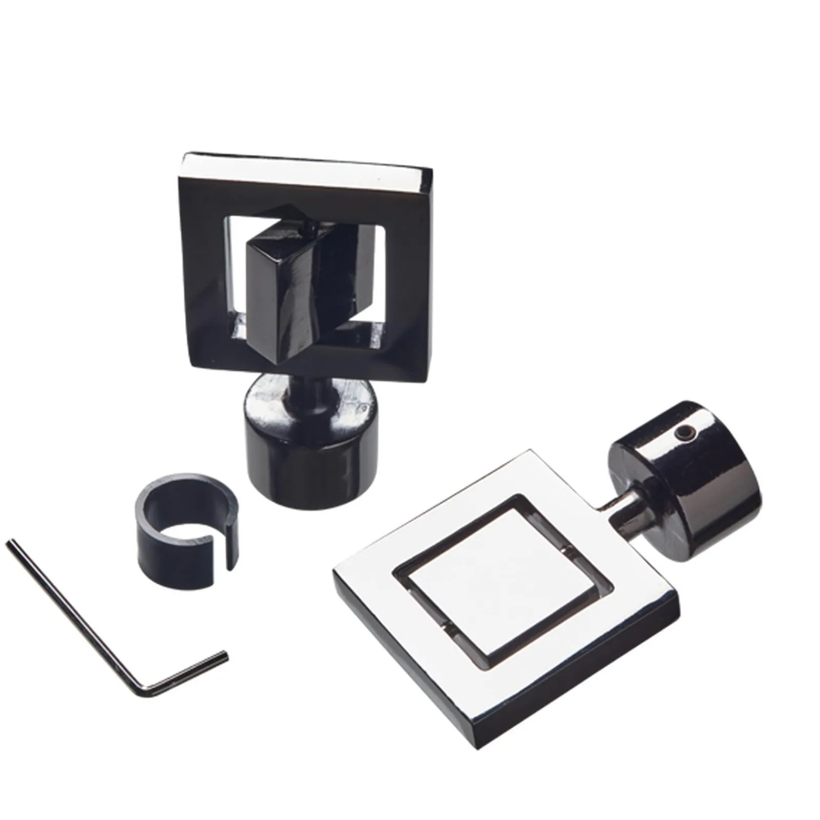 Fashion Embout ONYX coloris noir miroir - 4MURS Voilages, Vitrages, Stores Et Accessoires
