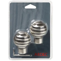 Discount Embout PYRITE coloris nickel satin - 4MURS Voilages, Vitrages, Stores Et Accessoires