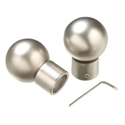 Outlet Embout PYRITE coloris nickel satin - 4MURS Voilages, Vitrages, Stores Et Accessoires