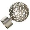 Fashion Embout ZEN coloris nickel givré - 4MURS Voilages, Vitrages, Stores Et Accessoires