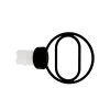 Outlet Embout ZEN coloris noir mat - 4MURS Voilages, Vitrages, Stores Et Accessoires