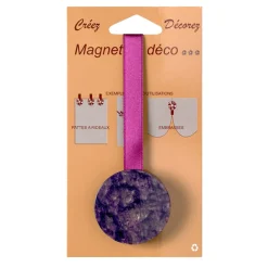 Online Embrasse aimantée NACRE RONDE coloris violet - 4MURS Voilages, Vitrages, Stores Et Accessoires