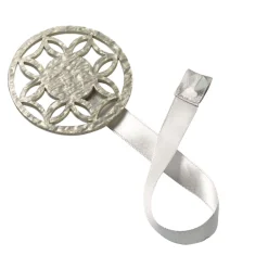 Best Embrasse aimantée ROSACE coloris gris - 4MURS Voilages, Vitrages, Stores Et Accessoires
