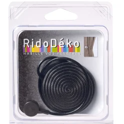 Discount Embrasse aimantée SPIRALE coloris anthracite - 4MURS Voilages, Vitrages, Stores Et Accessoires