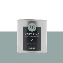 Hot Peinture Finition Peinture vert zinc Satiné 0,5 L - 4MURS Peintures