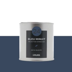 Discount Peinture Finition Peinture bleu minuit Satiné 0,5 L - 4MURS Peintures